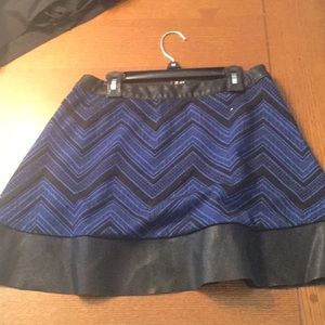 Black & Blue patterned skirt